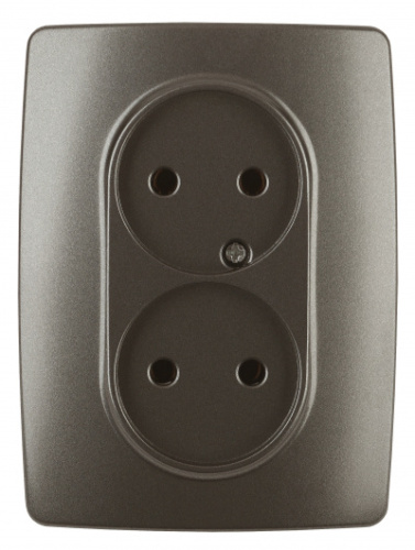 ЭРА Розетка 2X2P, 16A-250В, , бронза, 12-2107-13 (Б0031245)