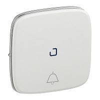 LEGRAND Valena ALLURE Лицевая панель для кнопочного выключателя символ Звонок c линзой для подсветки белая (755090 )