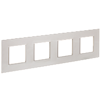 IEK SKANDY Рамка 4-местная SK-F24Sh стекло шампань  (SK-M42-G-K37)