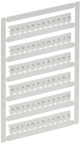 IEK ARMAFIX Маркер для CTS/CP 4мм2 с символами A B C N PE  (AF-CT10D-M-004-21)