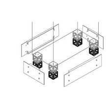 ABB Элемент цоколя угловой H=100мм  (4шт)  (ZN1010)  (ZN1010)