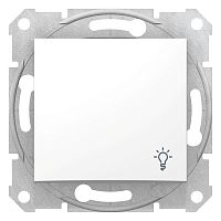 SCHNEIDER ELECTRIC Sedna Выключатель кнопочный одноклавишный свет в рамку белый (SDN0900121)