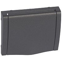 LEGRAND Galea Life Панель лицевая для розетки с заземлением со шторками и крышкой dark bronze (771222 )