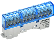 IEK TEKFOR Шина N ноль неизолированная на универсальном держателе 6х9-12-С  (TF-NN10-12-DL-K07)