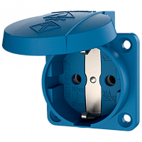 MENNEKES Розетка панельная 16А 2Р+E SCHUKO синяя IР54 230В 3 безвинтовые (пружинные) клеммы (11011)