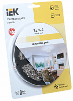 IEK Лента светодиодная LEDх60/м 5м 4.8w/m 12в тепло-белый eco (LSR1-1-060-20-1-05)