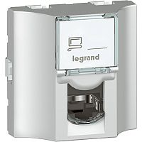 LEGRAND Mosaic Розетка оптоволоконная RJ45 Кат.6 FTP алюминий (078627 )