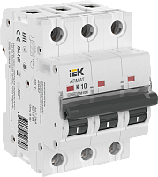 IEK ARMAT Выключатель автоматический трехполюсный M10N  K 10А (AR-M10N-3-K010)