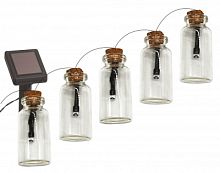 ЭРА Садовая гирлянда 10 подсвечиваемых  светодиодами бутылочек.Общая длина от солнечной ERAGS08-05  (Б0038507)