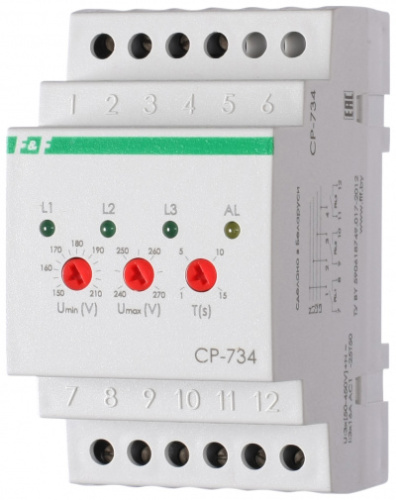 ЕВРОАВТОМАТИКА Реле контроля напряжения CP-734 (EA04.009.007)