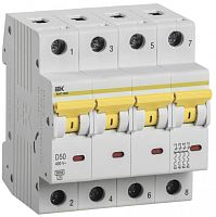 IEK Выключатель автоматический ВА47-60M 4Р 50А 6кА D IEK  (MVA31-4-050-D)