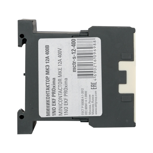 EKF Миниконтактор МКЭ 12А 400В 1NO PROxima (Mctr-s-12-400) фото 3 EKF Миниконтактор МКЭ 12А 400В 1NO PROxima (Mctr-s-12-400) фото 3