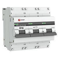 EKF Автоматический выключатель ВА 47-100 3P 16А  (D) 10kA  PROxima (mcb47100-3-16D-pro)