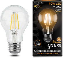 GAUSS Лампа светодиодная LED 10вт, 230в, Е27, FILAMENT, теплый  (102802110)