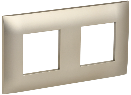 IEK SKANDY Рамка 2-местная SK-F02Sh шампань  (SK-M22-K37)