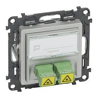 LEGRAND Valena LIFE Розетка оптическая для подключения оптоволоконных кабелей SC/APC с лицевой панелью алюм (753330 )