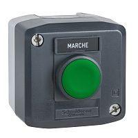 SCHNEIDER ELECTRIC Пост кнопочный 1 кнопка IP65 зеленый 1НО (XALD101)