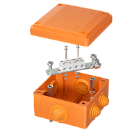 DKC Коробка пластиковая FS с кабельными вводами и клеммниками IP55 100х100х50мм (FSB11404)