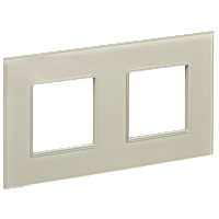 IEK SKANDY Рамка 2-местная SK-F22B стекло беж.  (SK-M22-G-K10)