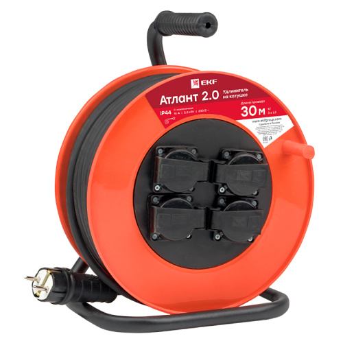EKF Удлинитель на катушке 'Атлант 2.0' 4 гнезда 30м с заземлением КГ 3x1.5 16А/3.5кВт IP44 PROxima (UKA02-16-315R-4-30-IP44) EKF Удлинитель на катушке 'Атлант 2.0' 4 гнезда 30м с заземлением КГ 3x1.5 16А/3.5кВт IP44 PROxima (UKA02-16-315R-4-30-IP44)