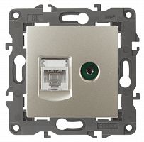 ЭРА Розетка RJ45+TV,  Elegance, шампань, 14-3110-04 (Б0034317)