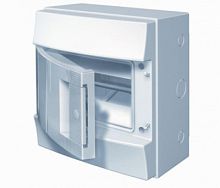 ABB Щит распределительный навесной ЩРн-П-8 пластиковый непрозрачная дверь IP65 серый Mistral65 без клем (1SL1101A00)