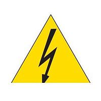 ABB Наклейка треугольная 20мм Молния  (100шт) (EV1156)
