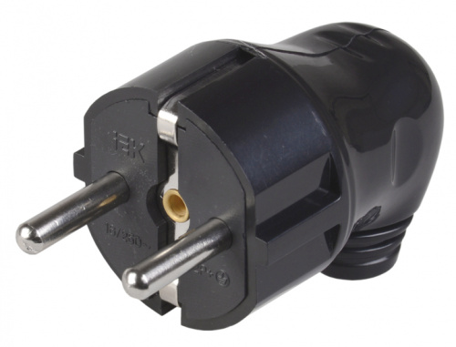 IEK Евровилка угловая черная 16А (EVP11-16-01-K02)