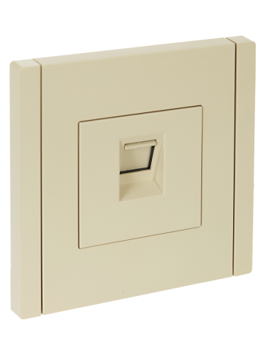 IEK FORTE&PIANO Розетка компьютерная RJ45 кат.6 FP431 ваниль  (FP-K10-2-K10)