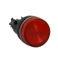 EKF Лампа ENS-22 красная с подсветкой 380В (la-ens-r-380)
