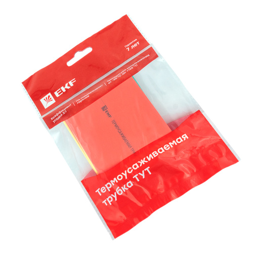 EKF Трубка термоусаживаемая ТУТ нг 40/20  (7 цветов по 3шт) 100мм  PROxima (tut-n-40)