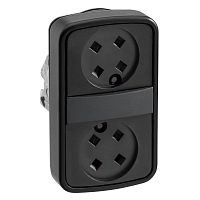 SCHNEIDER ELECTRIC Головка кнопки двойная без вставок черная (ZB4BA797)