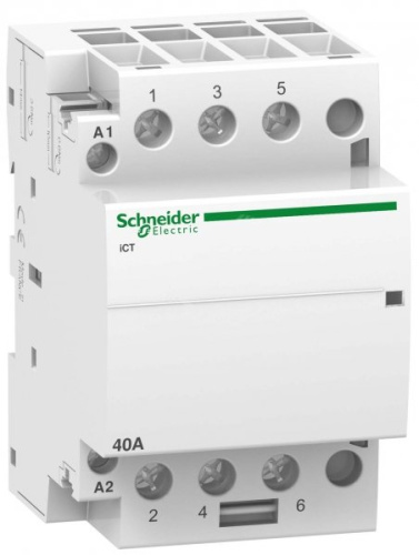 SCHNEIDER ELECTRIC Контактор модульный iCT 40A 3НО 220/240В АС (A9C20843)