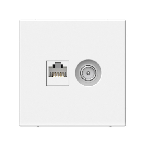Systeme Electric ARTGALLERY Розетка двойная ТВ + компьютерная RJ45, кат. 5Е, белый (GAL000189)