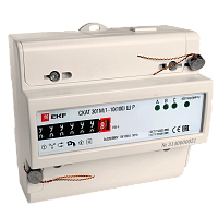 EKF Счетчик электроэнергии трехфазный однотарифный СКАТ 301М/1-4 50/10 Т1 D ОУ Ш Р2 кл1 230В электричес (30104P)