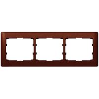 LEGRAND Galea Life Рамка 3 поста горизонтальный монтаж Mahogany (771983 )