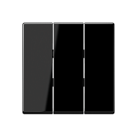 JUNG Клавиша 3-я для выключателей  без подсветки. Серия A500  Материал- термопласт  Цвет- черный (A593BFSW)