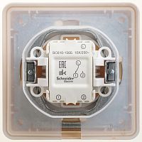 SCHNEIDER ELECTRIC W59 AQUA Переключатель одноклавишный, 10АХ, IP44, в сборе, слоновая кость (VS610-156B-28)