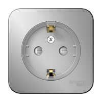 SCHNEIDER ELECTRIC Розетка BLANCA наружная, с заземлением, со шторками,  (тонкая), с изолирующей пластиной 16А, 250В, а (BLNRA111113)
