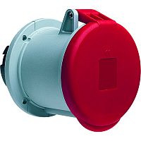 ABB Розетка кабельная 63А 2Р+E IР44 скрытая 250В прямой фланец CEWE  (263 RU6)  (2CMA167510R1000)