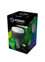 КОСМОС Лампа светодиодная LED 45Вт Е27/Е40 230v 4500K 5000Лм premium (KHWLED45WE4045)
