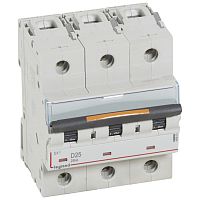 LEGRAND Выключатель автоматический трехполюсный 25А D DX3 25кА (409835 )