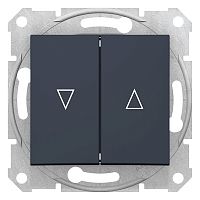 SCHNEIDER ELECTRIC Sedna Выключатель для жалюзи механический блок графит (SDN1300370)