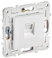 IEK SKANDY Розетка компьютерная RJ45 кат.6 SK-K02W арктический белый  (SK-K10-2-K01)