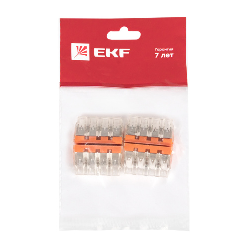 EKF Клемма СМК 773-174  (с пастой) 4 отверстия 2.5-6.0мм2  (уп.4шт.) PROxima (plc-smk-773-174r) фото 3