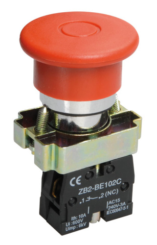 IEK Кнопка управления LAY5-BT42 /Грибок/ аварийная с фиксацией (BBG80-BT-K04)