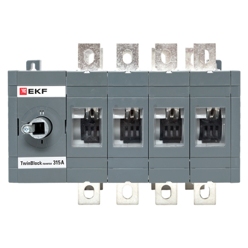 EKF Рубильник 315A 4P реверсивный без рукоятки управления TwinBlock EKF (tb-s-315-4p-rev) фото 2 EKF Рубильник 315A 4P реверсивный без рукоятки управления TwinBlock EKF (tb-s-315-4p-rev) фото 2