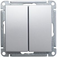 SCHNEIDER ELECTRIC W59 Переключатель двухклавишный, 10АХ, механизм, матовый хром (VS610-256-5-86)