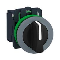 SCHNEIDER ELECTRIC Переключатель 22мм, 3 позиции, заподлицо, 2НО, пластик C0 (XB5FD33C0)