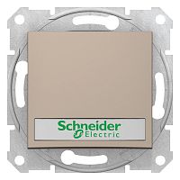 SCHNEIDER ELECTRIC Sedna Выключатель кнопочный с надписью с подсветкой титан (SDN1600368)